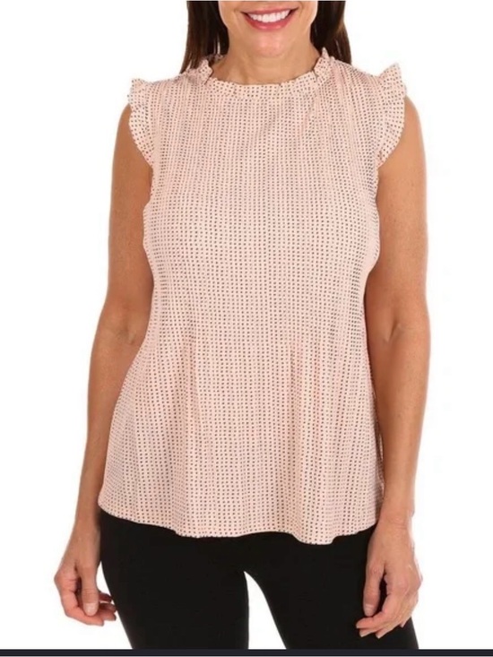 Adrianna Papell Tops - Adrianna Pappell Ribbed Sleveless Blouse Office Dressy Business wear Top